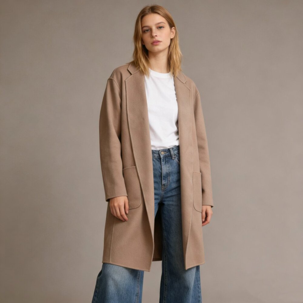 NWOT Ulla Johnson Wool coat Camel Overcoat Size P - Picture 2 of 13